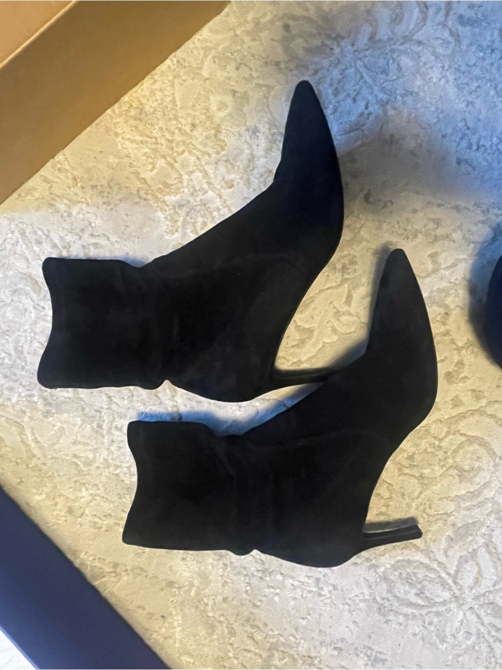 Stuart Weitzman Wren Suede Pointed-Toe Stiletto Ankle Boots for Women